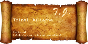 Tolnai Julianna névjegykártya